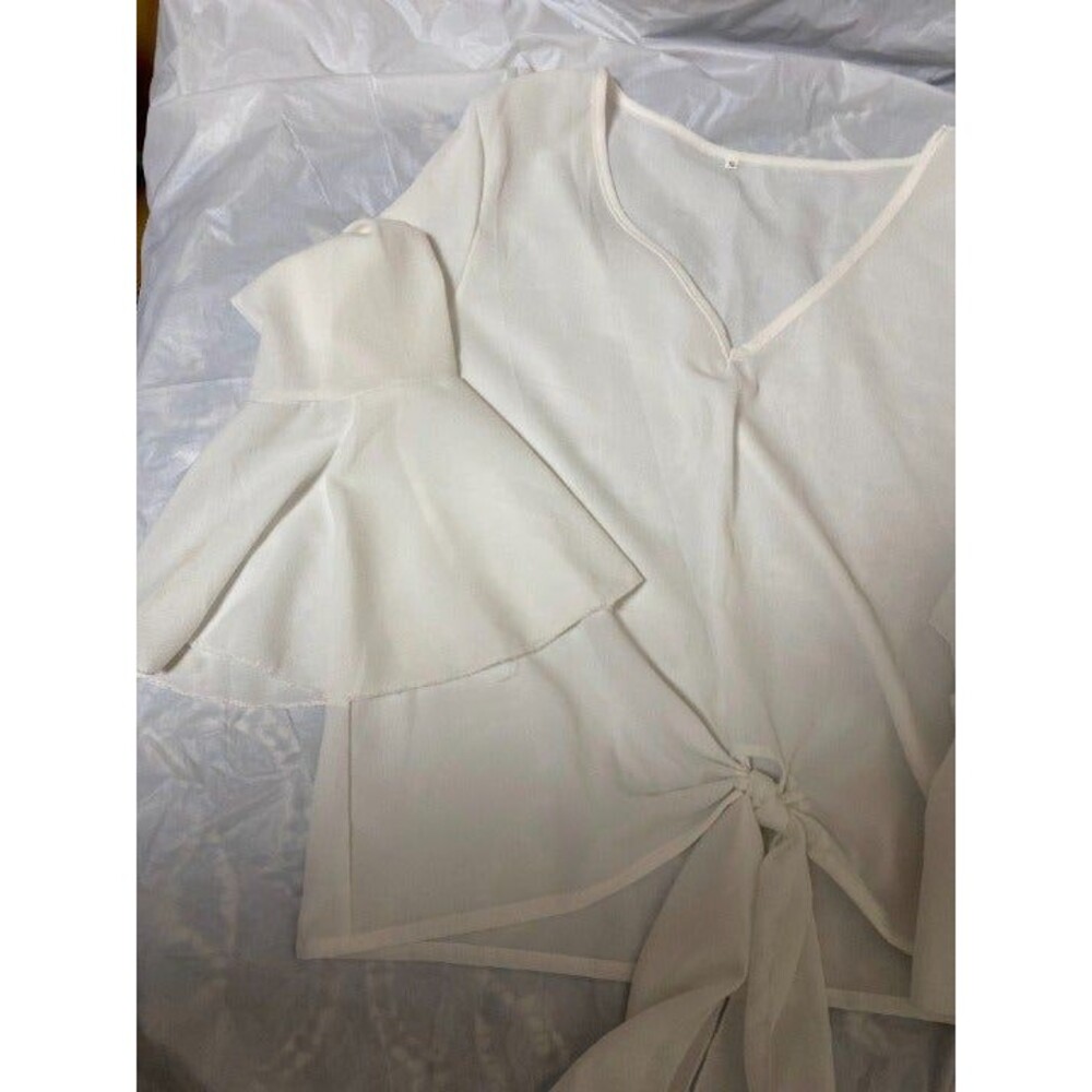 Off white Blouse with bell sleeves